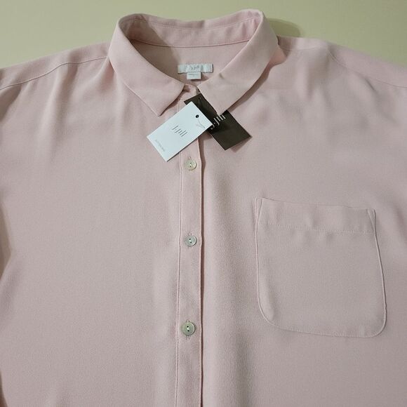 J. Jill Rosewater Pink Button-Down Long Sleeve Blouse - Picture 8 of 14